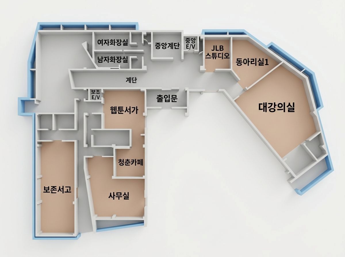 진천군립도서관 지하1층 평면도