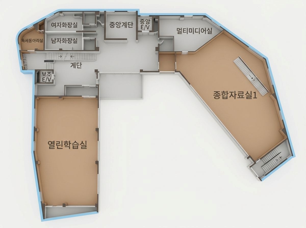 진천군립도서관 2층 평면도