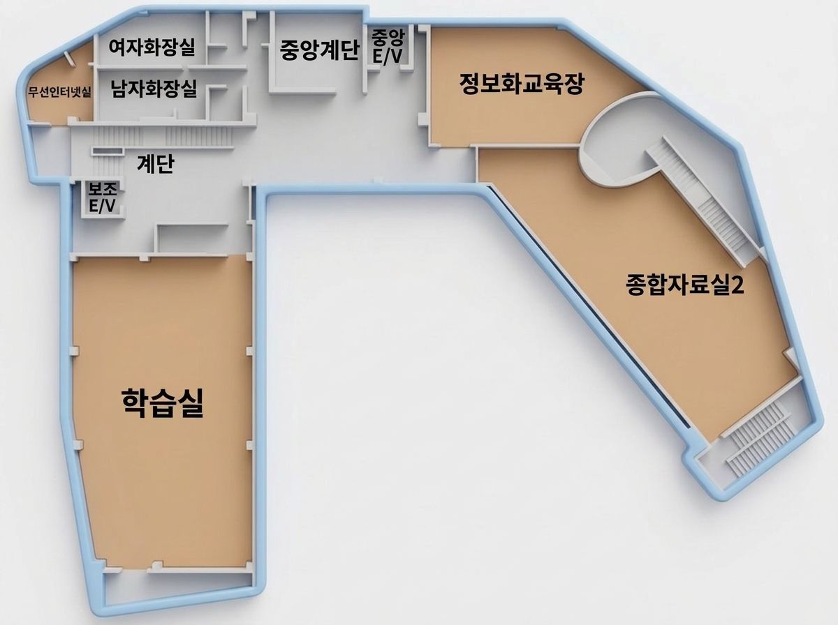 진천군립도서관 3층 평면도