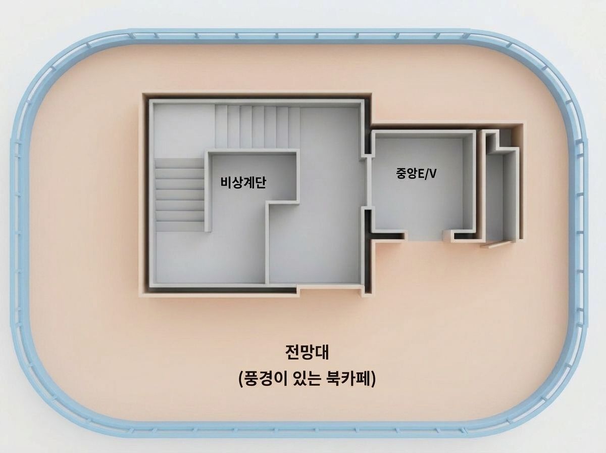 진천군립도서관 6층(전망대) 평면도