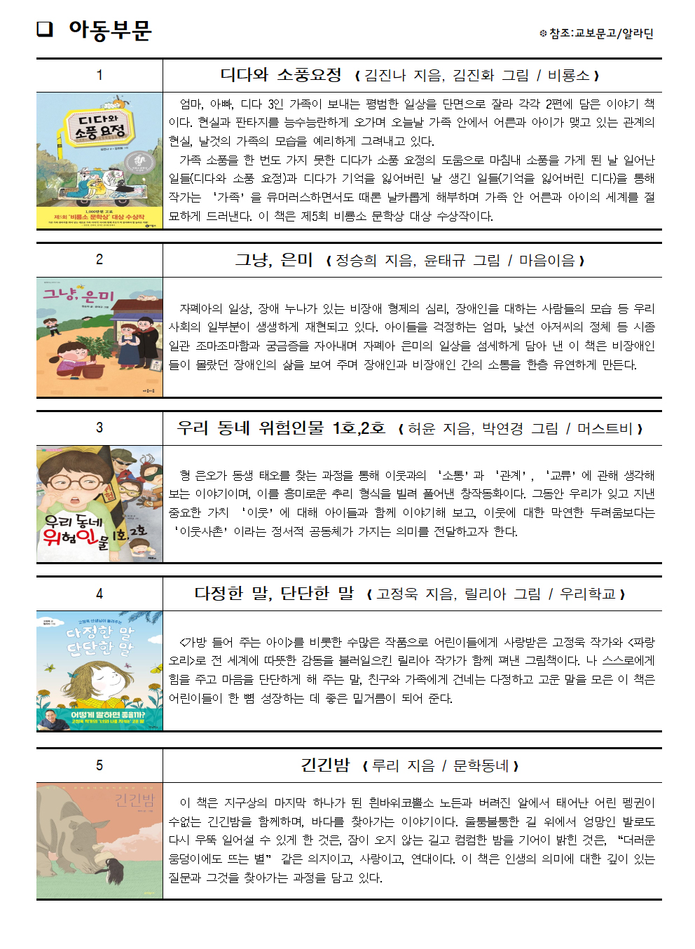 2023년 아동부문